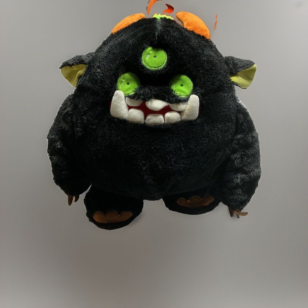 Wild Republic Monsterkins Dusk Black Alien Monster Plush Stuffed Animal 18"